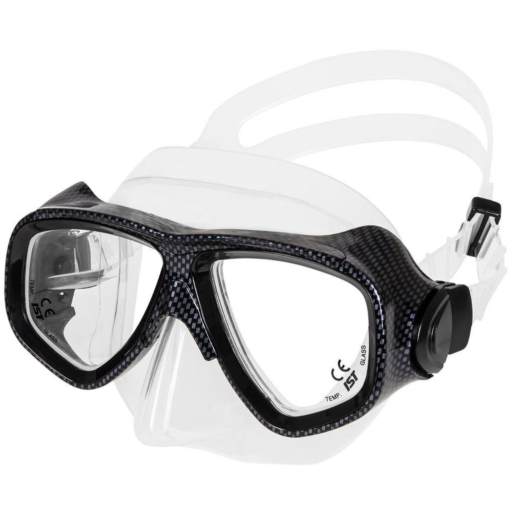Prescription Scuba Diving Snorkeling Mask with Custom Rx Lens Option - Carbon Fiber