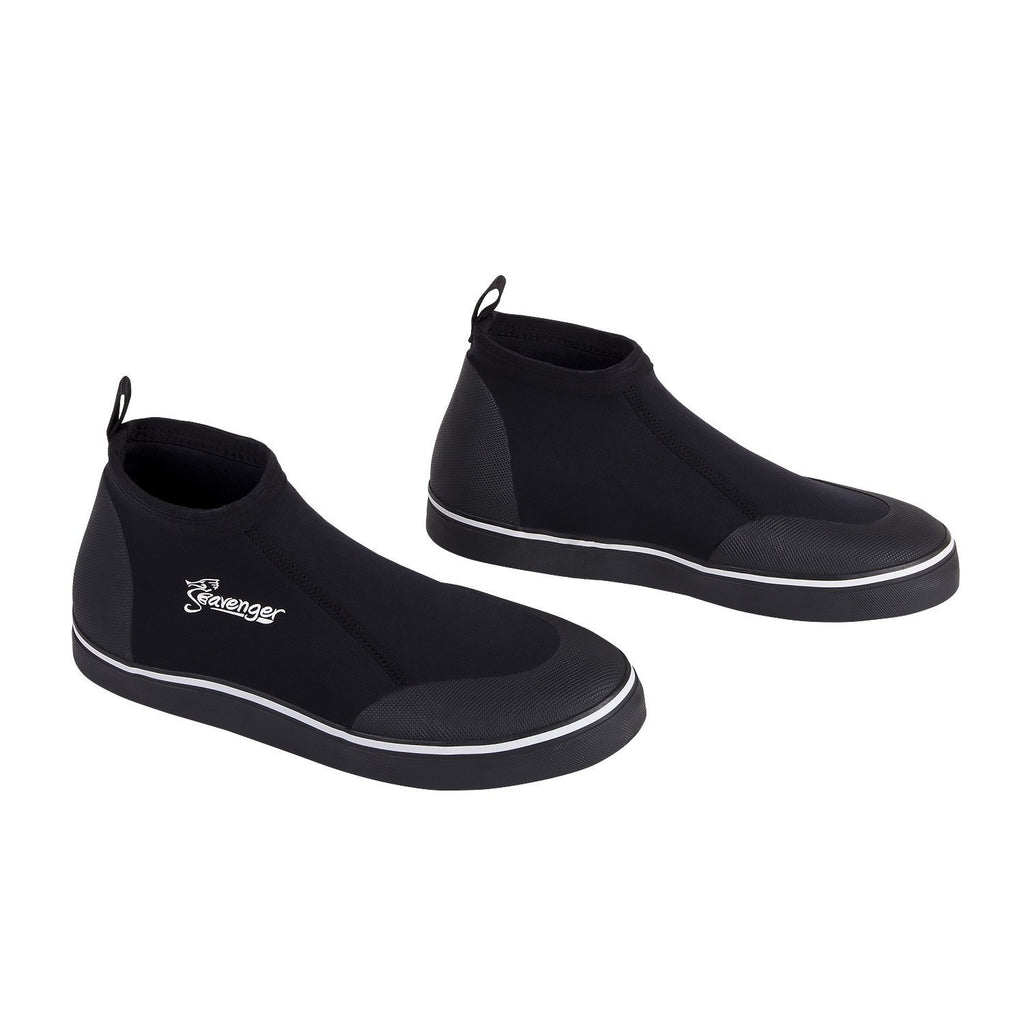 short black slip on scuba shoes