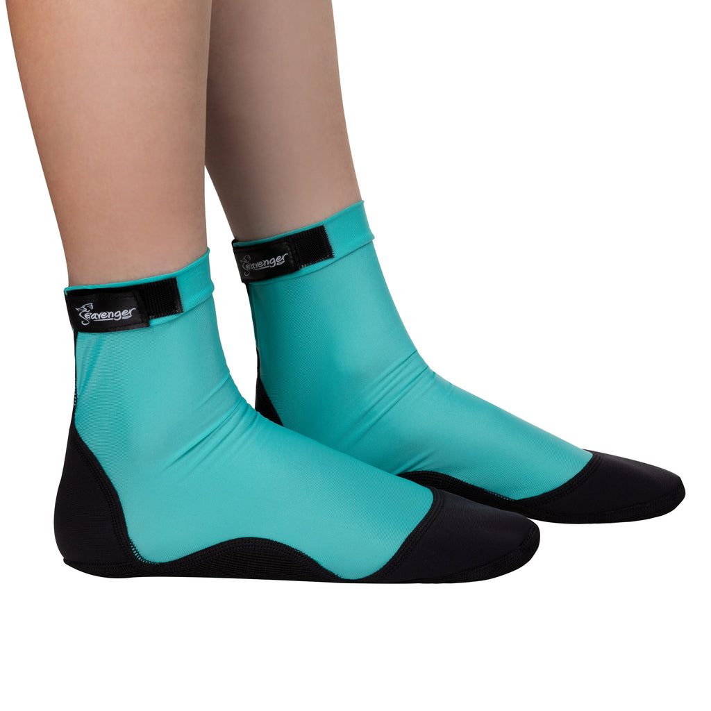 tall teal beach socks for sand volleyball and soccer