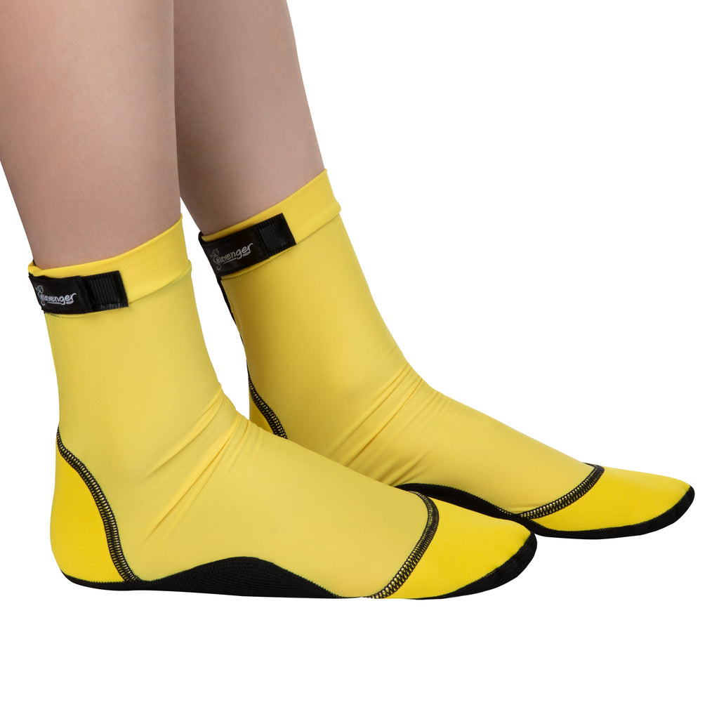 tall yellow beach socks for sand volleyball and soccer