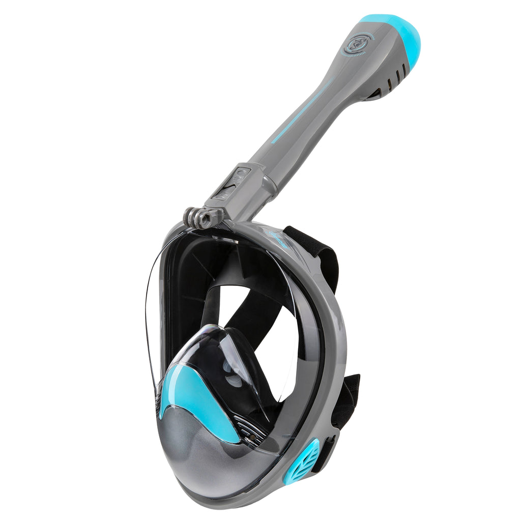 Nautilus Blue Gray Full Face Snorkel Mask 