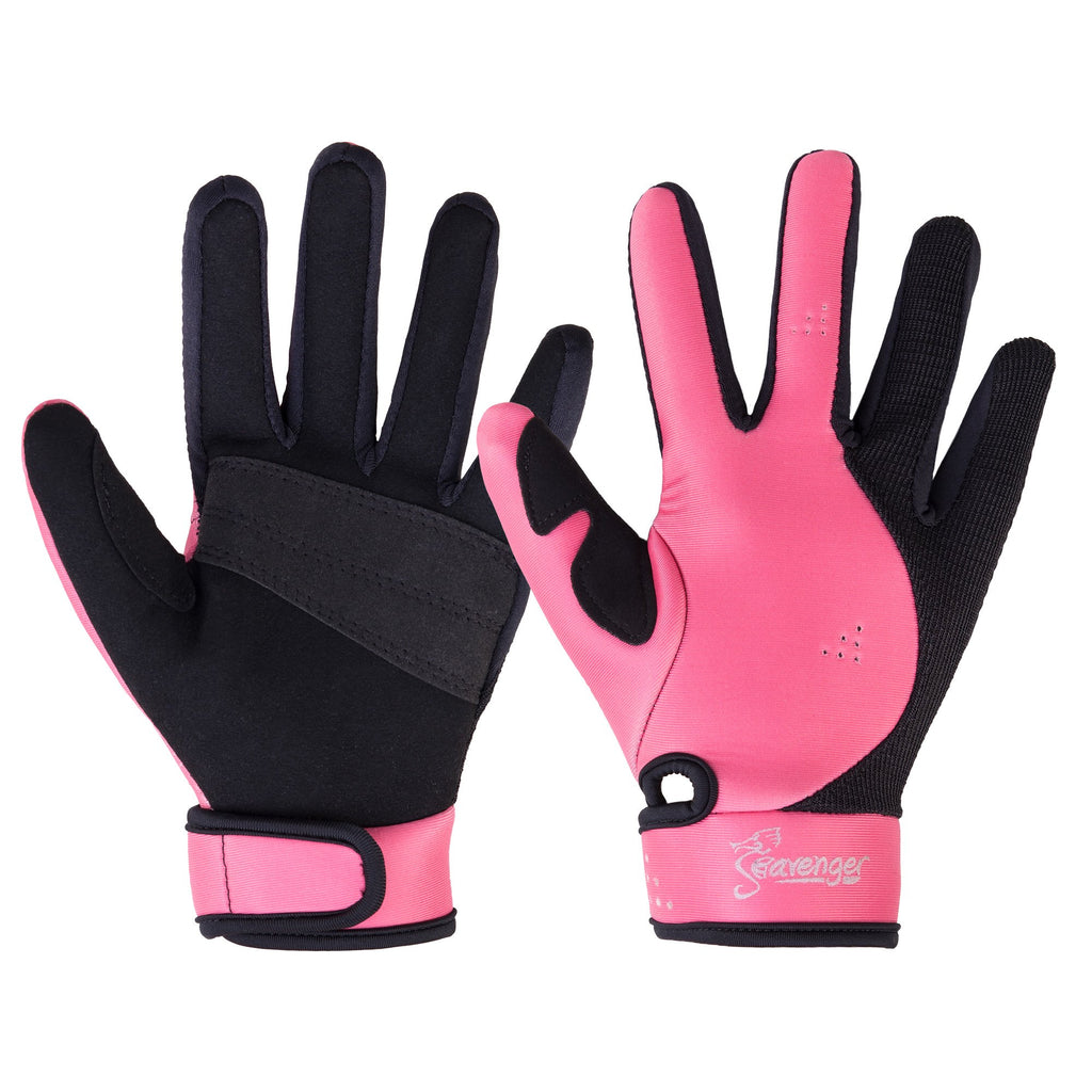 pink neoprene dive gloves