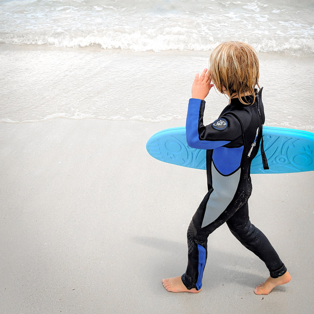 3mm blue neoprene child wetsuit picture 3