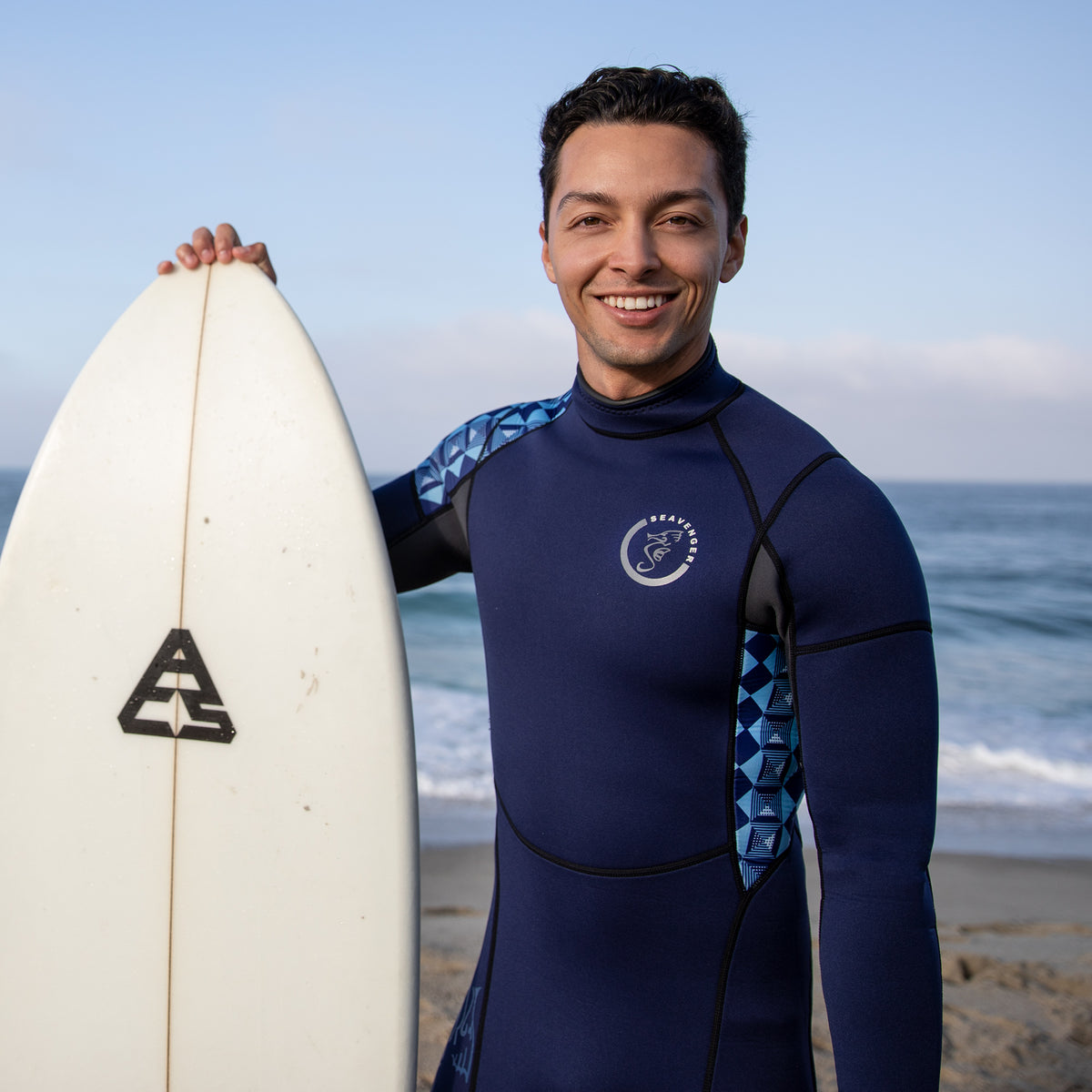 Men's Alpha 3mm Full Wetsuit - Geometric Blue – Seavenger