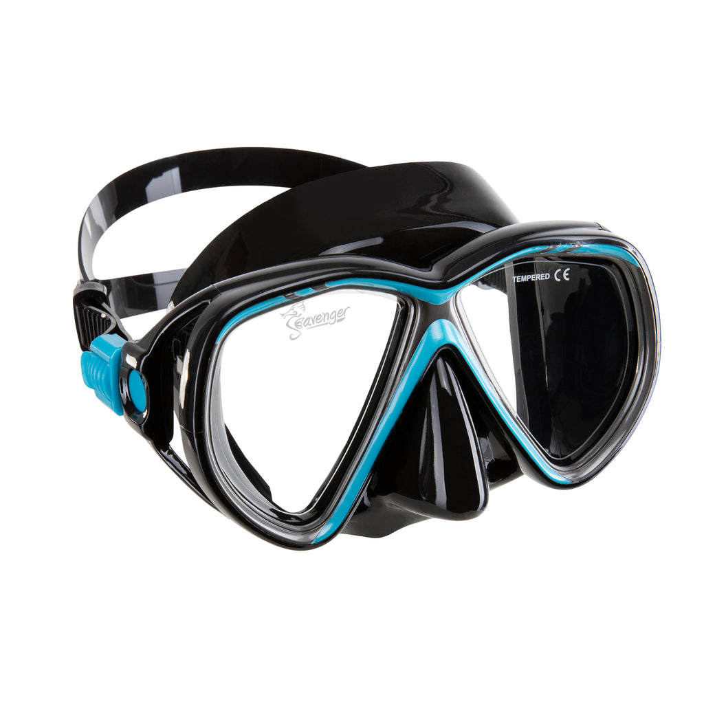 Seavenger Hanalei Snorkel and Anti-Fog Mask Set in Blue Gray