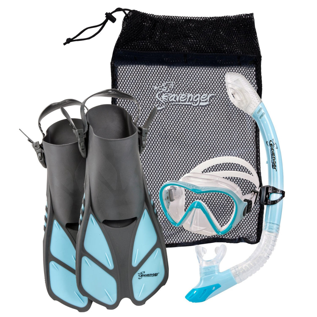 light blue Seavenger snorkel set