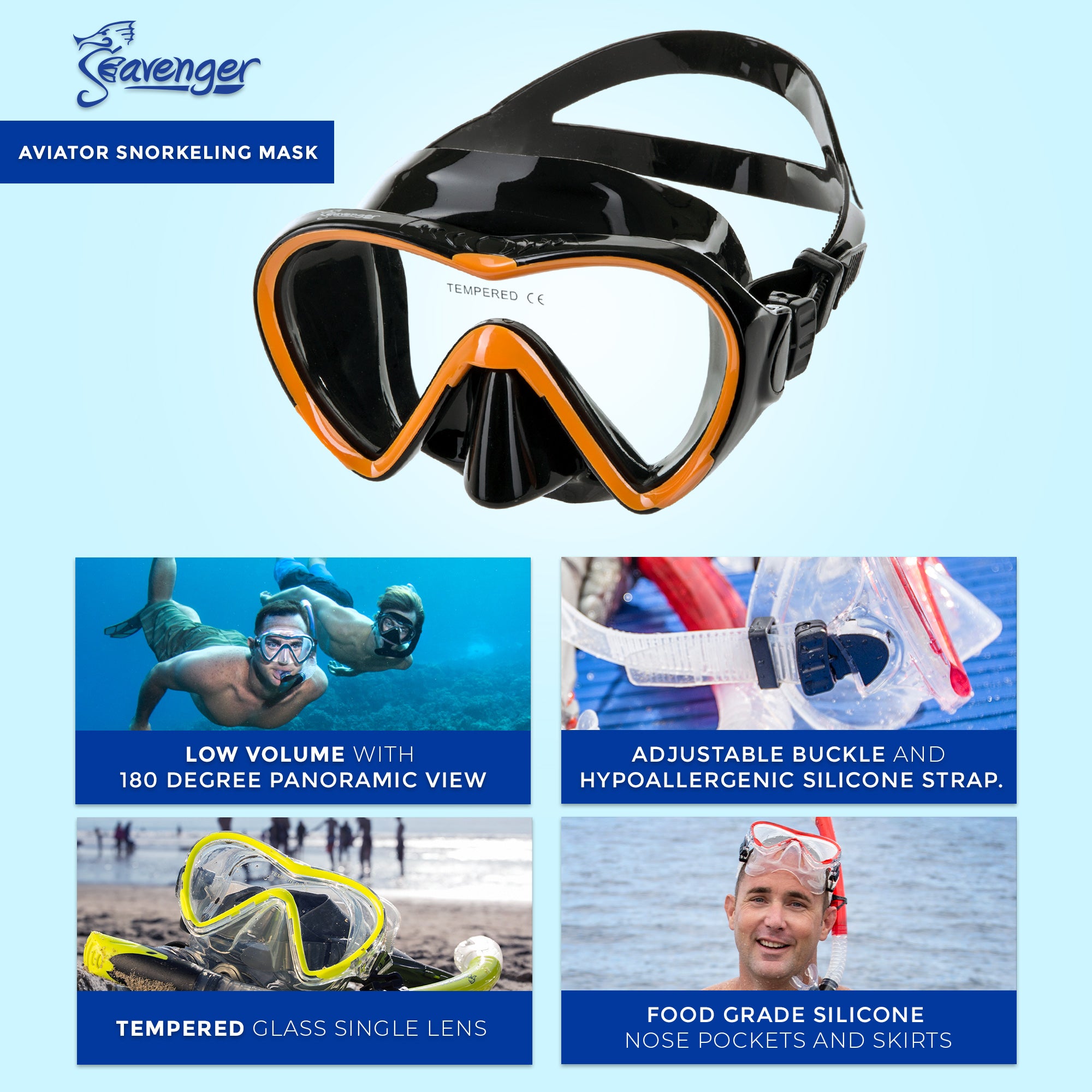 Seavenger Aviator Snorkel Set