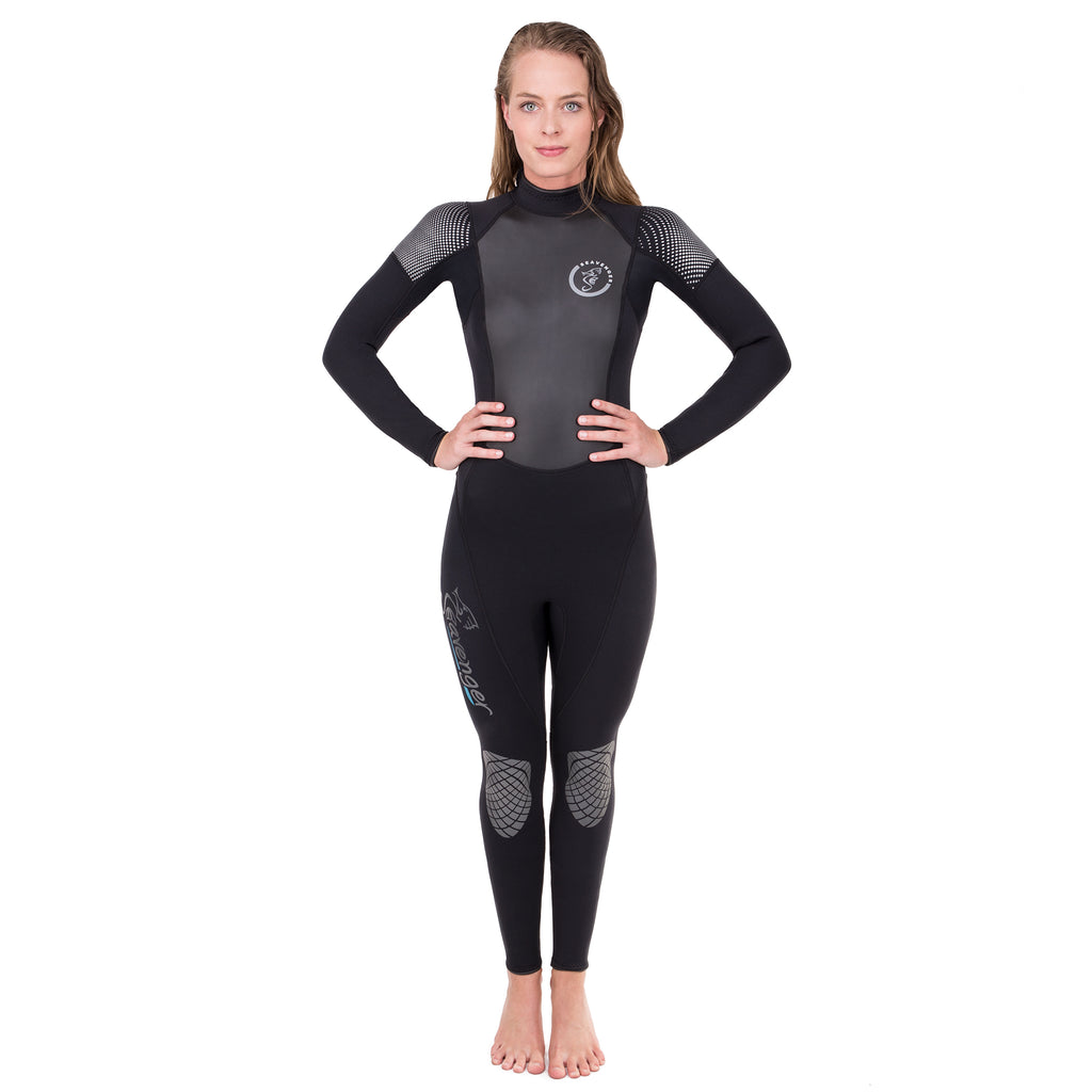 Women's black full wetsuit