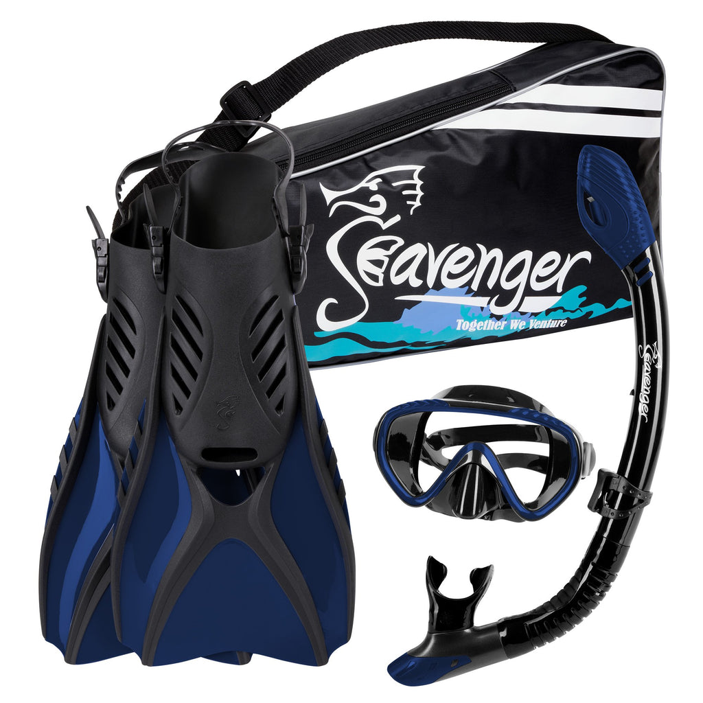 dark blue snorkel set