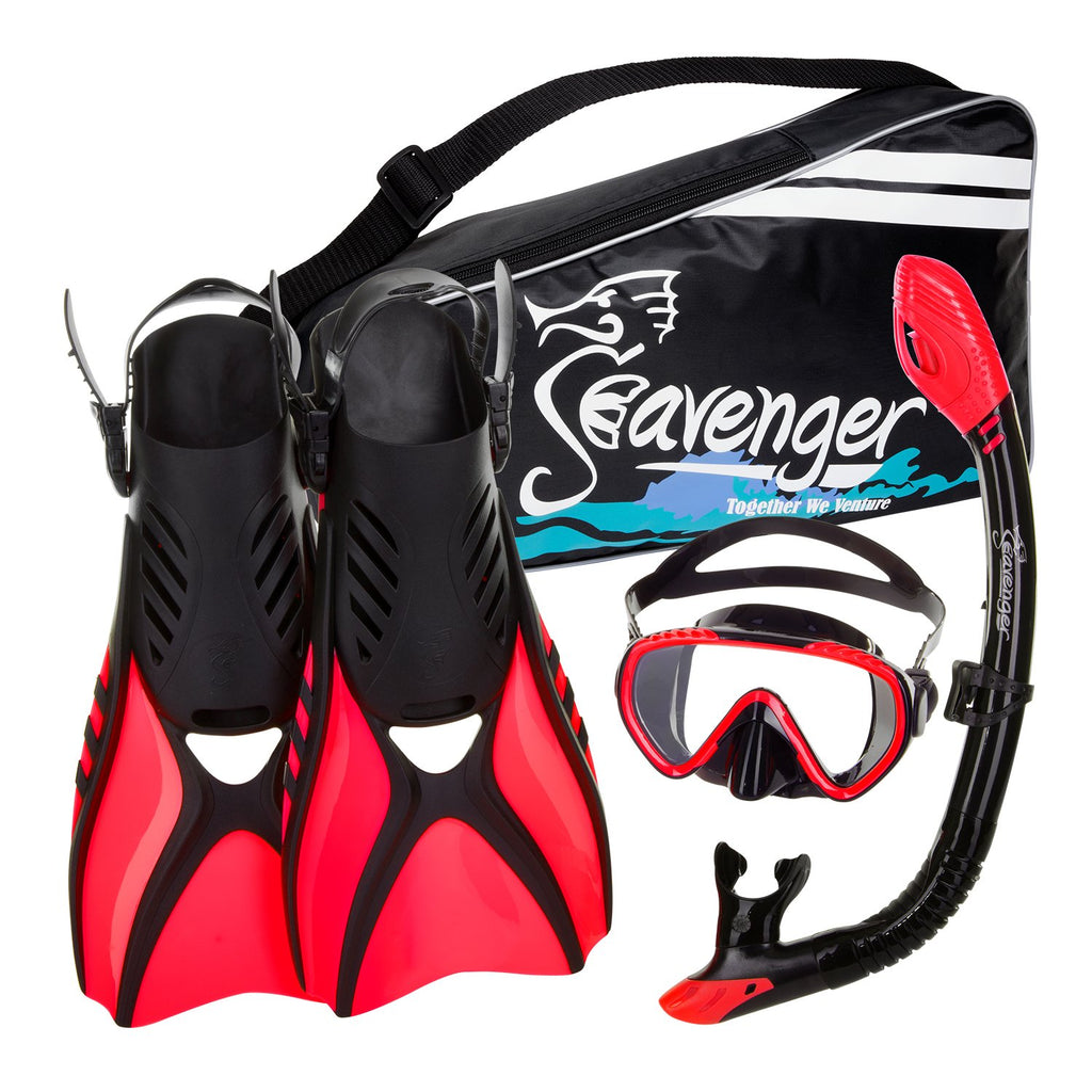 Red snorkel set