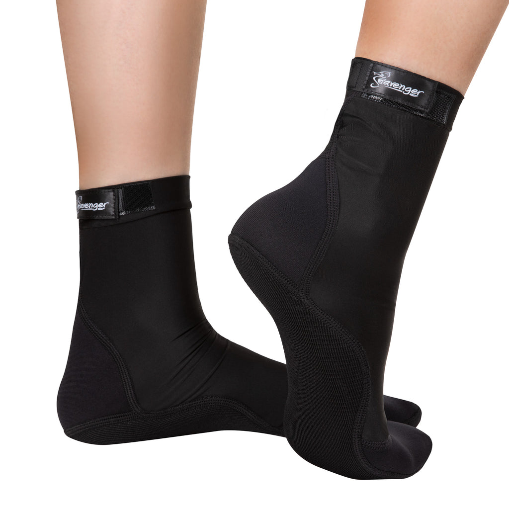 tall black beach socks for outdoor volleyball and soccer in the sand
