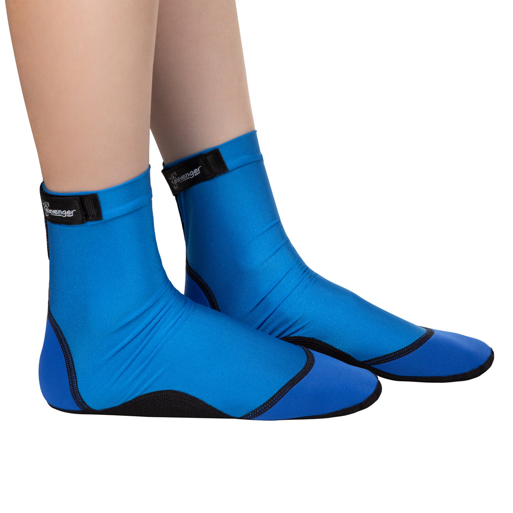 tall blue beach socks for outdoor volleyball and soccer