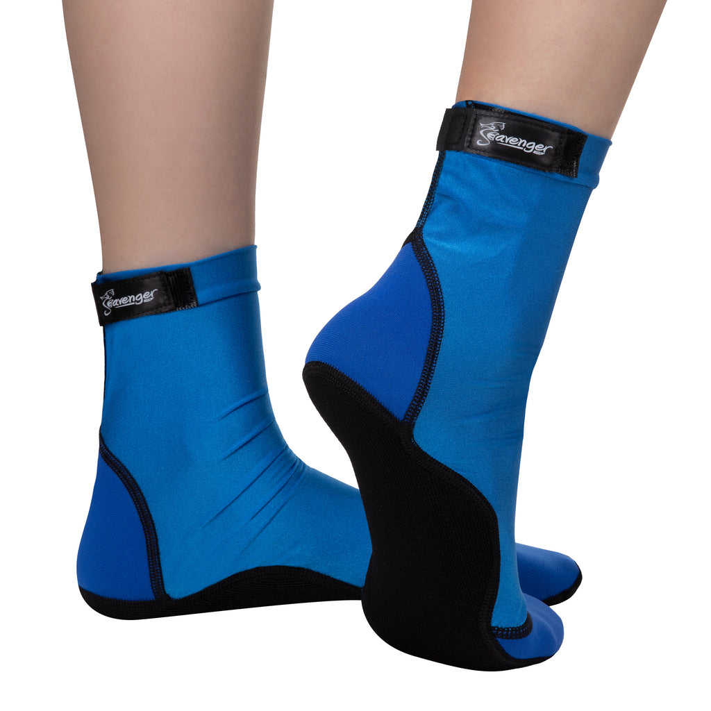 tall blue beach socks for outdoor volleyball and soccer