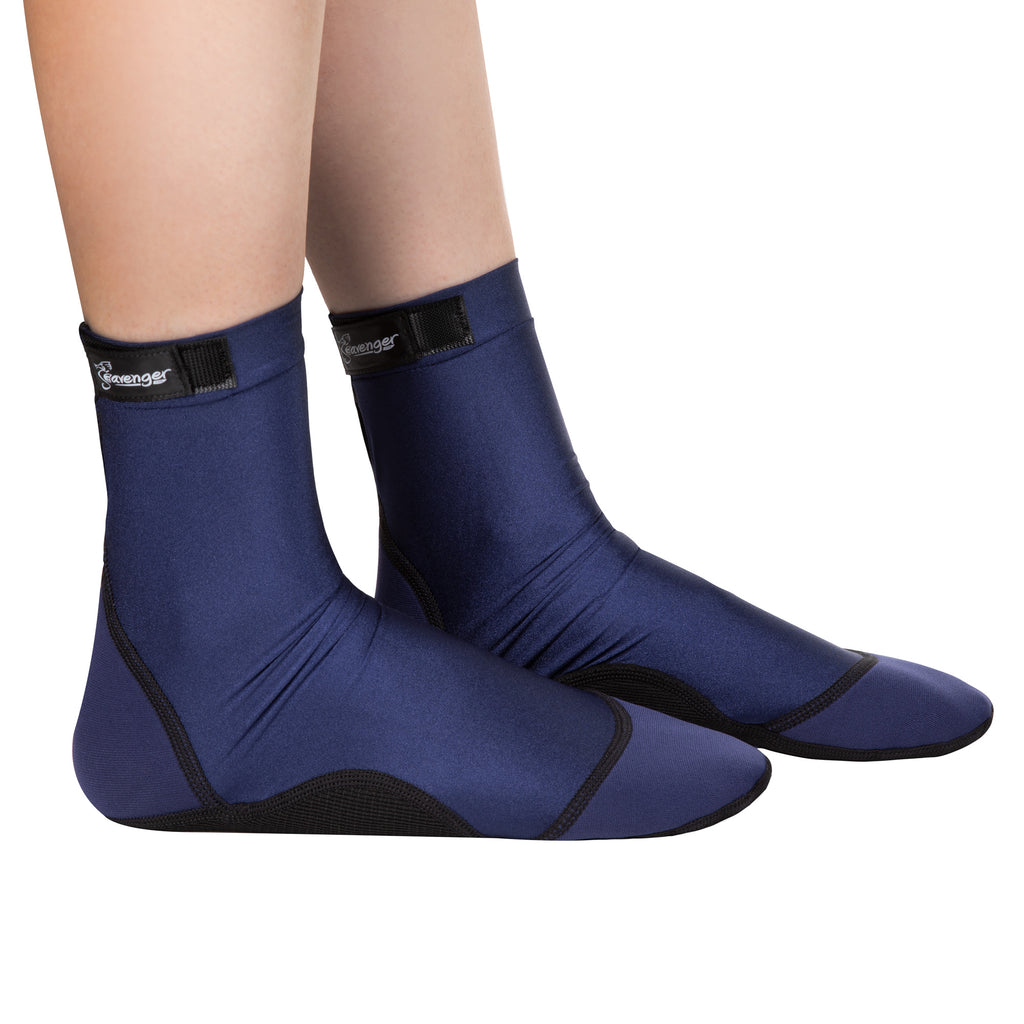 tall dark blue beach socks for sand volleyball or beach soccer