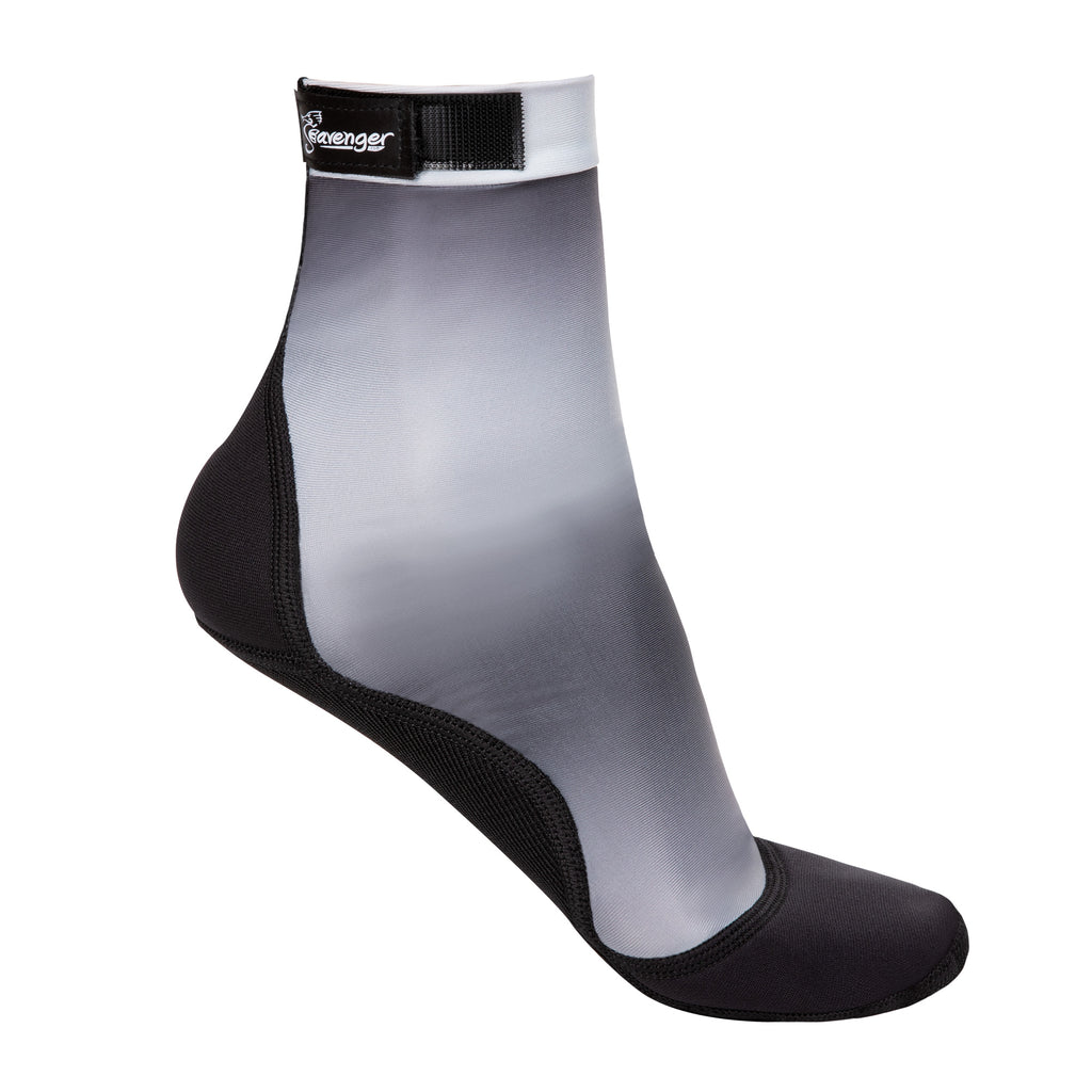 Tall gray beach socks for sand volleyball or beach soccer