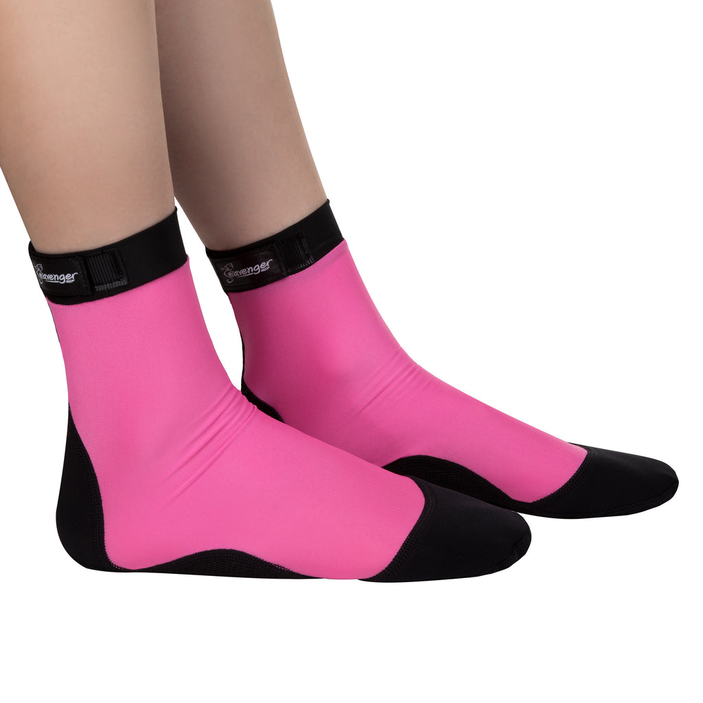 Tall pink beach socks for sand volleyball and soccer