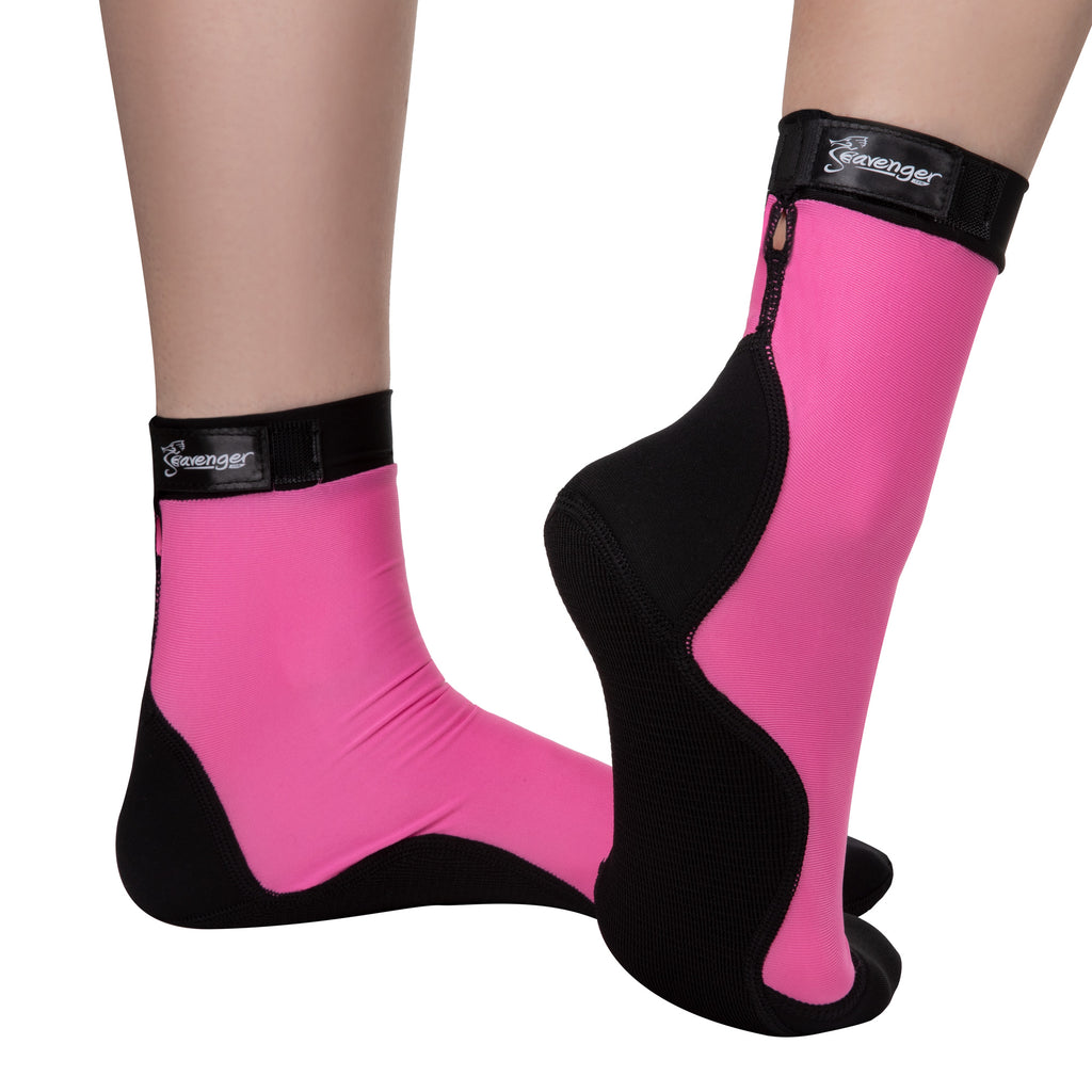 Tall pink beach socks for sand volleyball and soccer