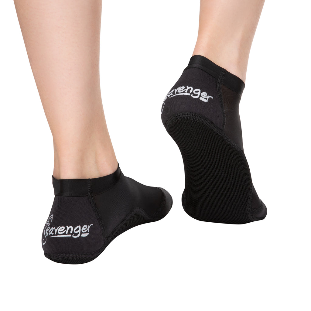 short black beach socks for sand soccer and volleyball