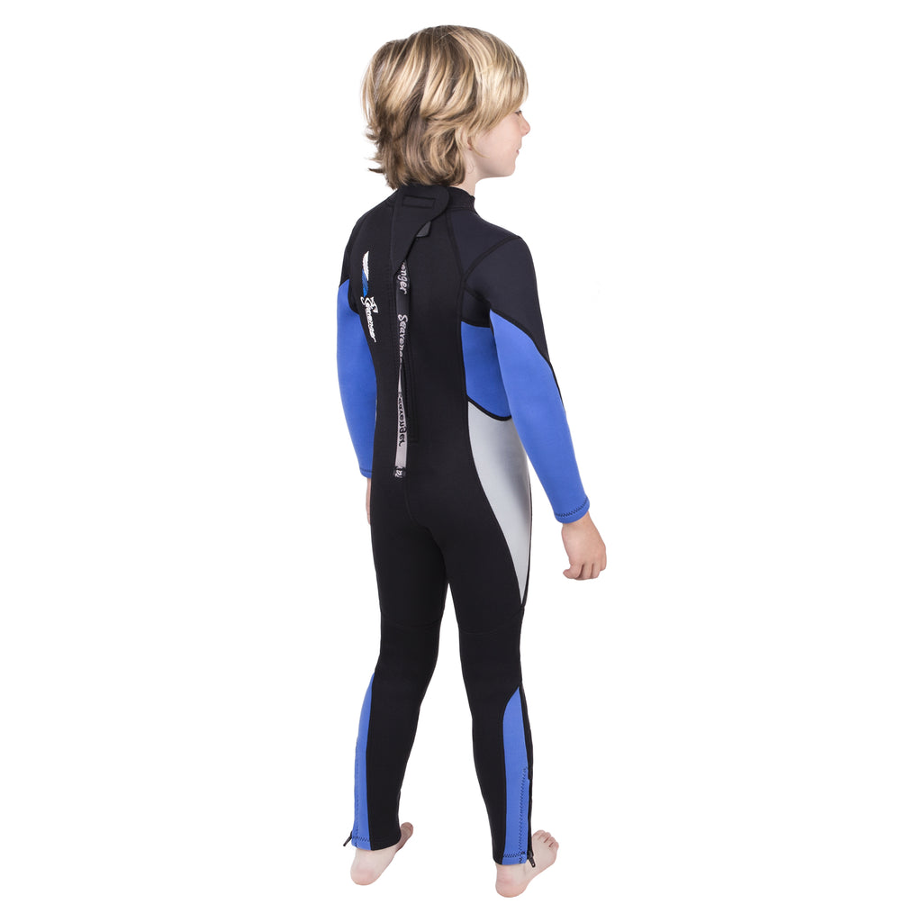 3mm blue neoprene child wetsuit picture 2