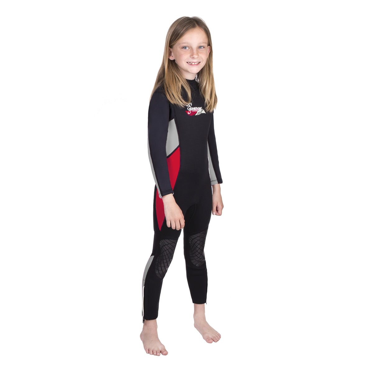 Seavenger Scout 3mm Neoprene Child Wetsuit w/Leash - Red