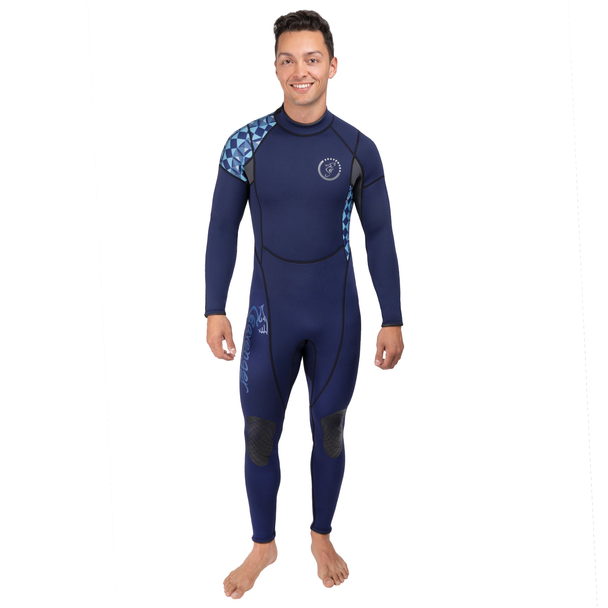 Men's Alpha 3mm Full Wetsuit - Geometric Blue – Seavenger