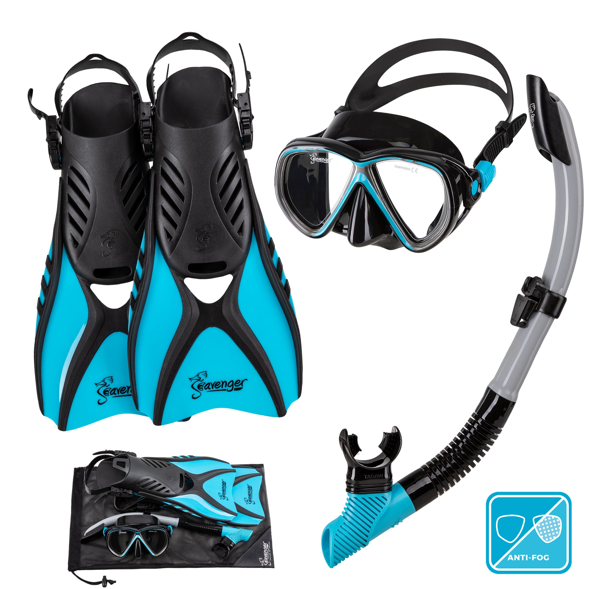goggles snorkel set Hanalei Anti-Fog Snorkeling Set