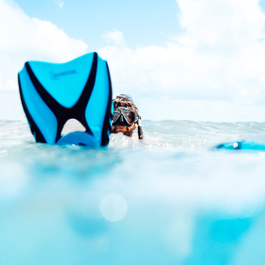 Seavenger Hanalei Anti-Fog 4-Piece Snorkeling Set in Blue Gray