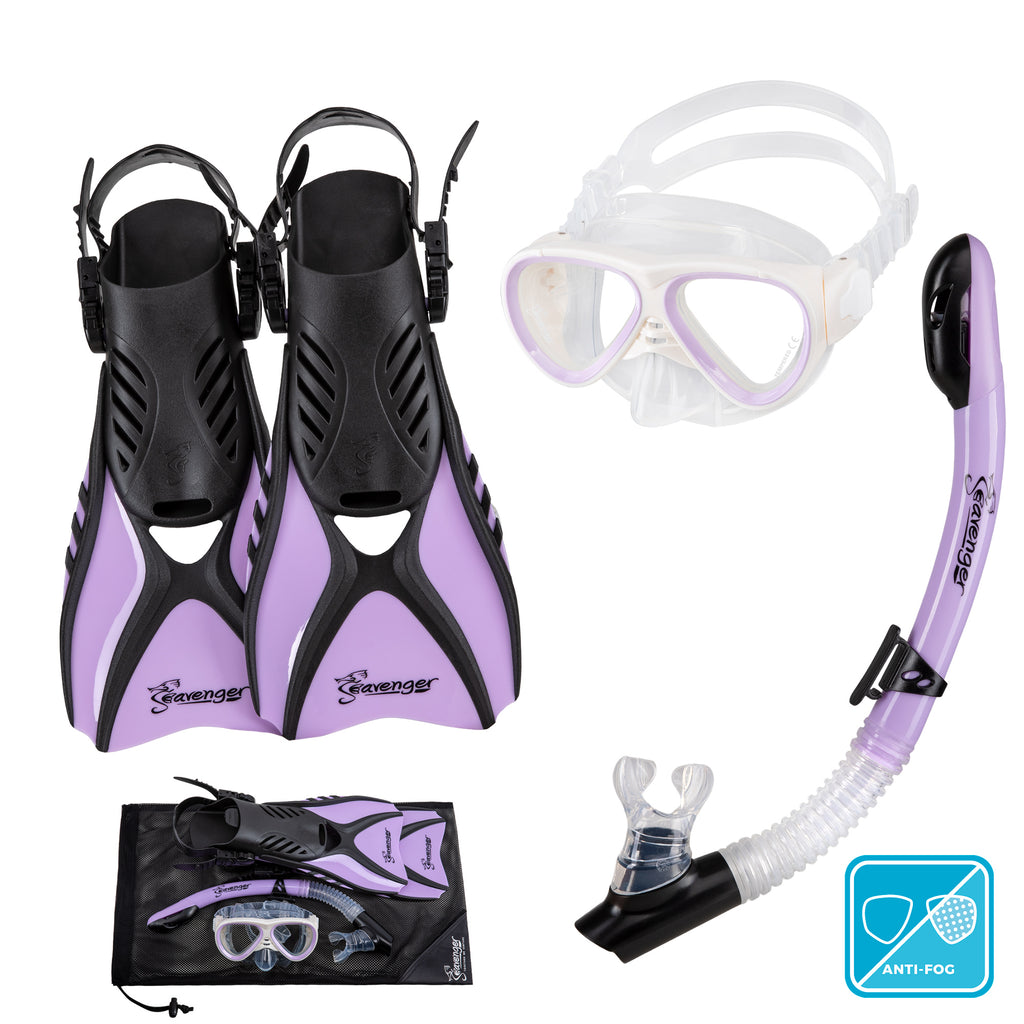 Seavenger Hanalei Junior Snorkeling Set in Soft Lavender