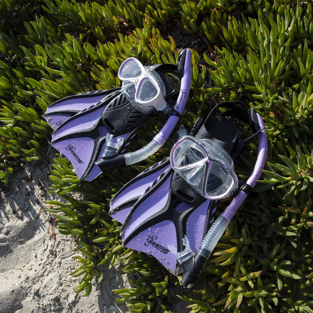 Seavenger Hanalei Junior Snorkeling Set in Soft Lavender