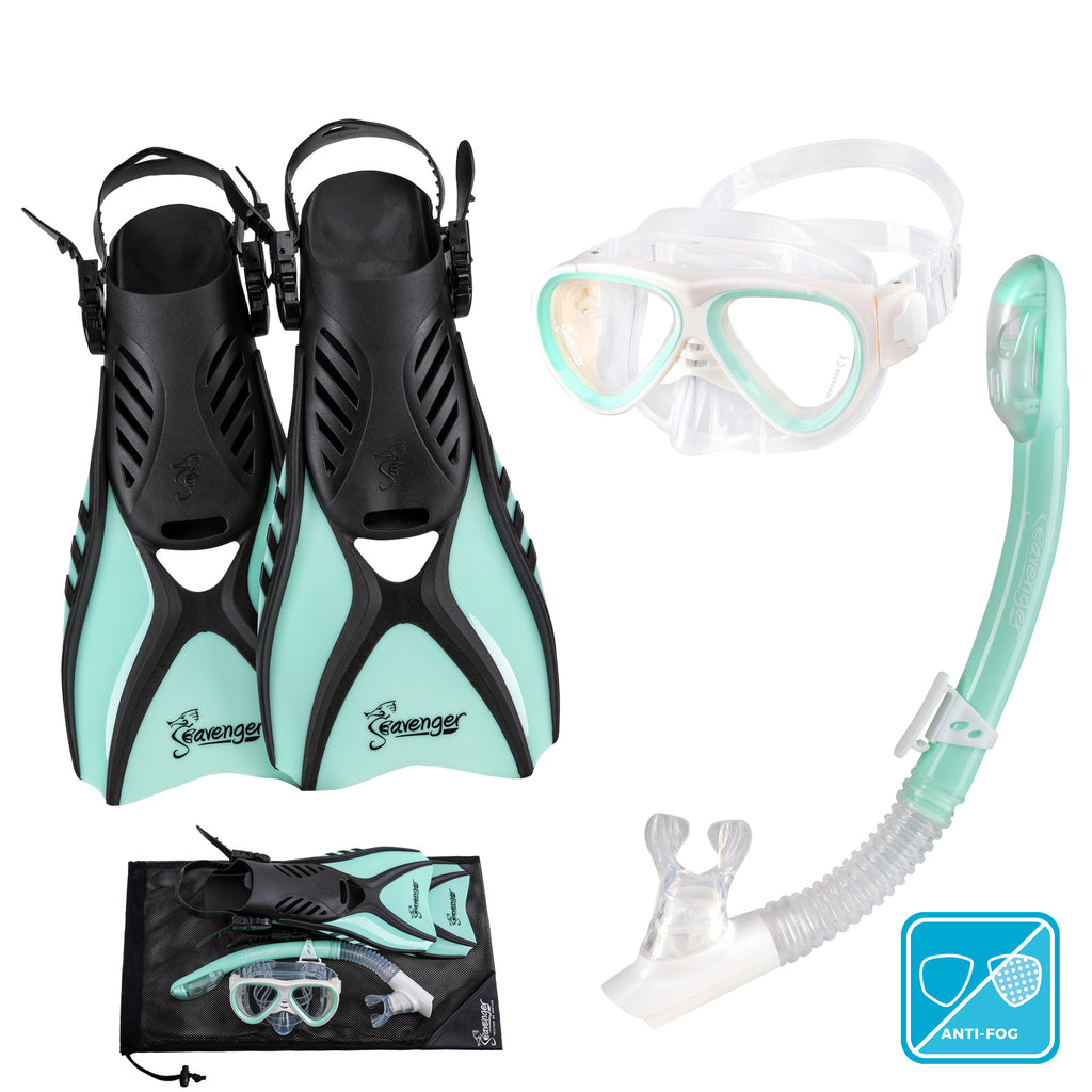 Seavenger Hanalei Junior Snorkeling Set in Mint