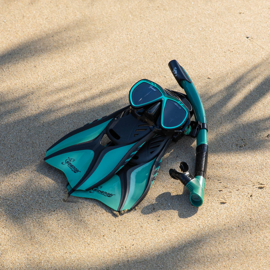Seavenger Hanalei Anti-Fog 4-Piece Snorkeling Set in Seafoam Green 