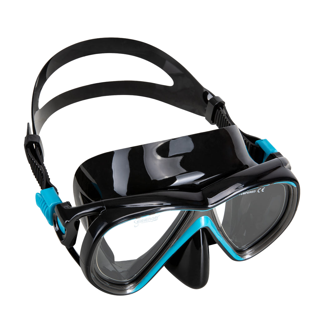 Seavenger Hanalei Snorkel and Anti-Fog Mask Set in Blue Gray